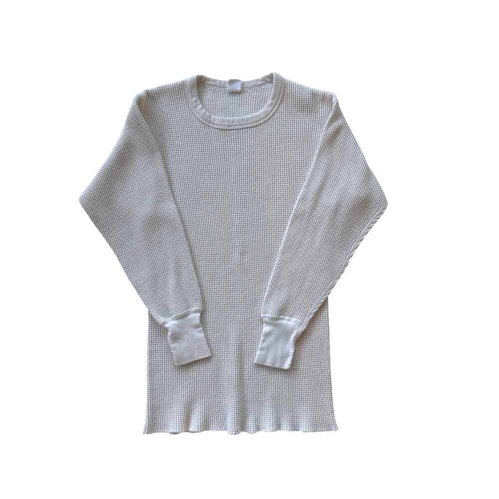Vintage Hills Thermal Shirt Men's L 42-44 Made USA Heavy Waffle Knit Base Layer